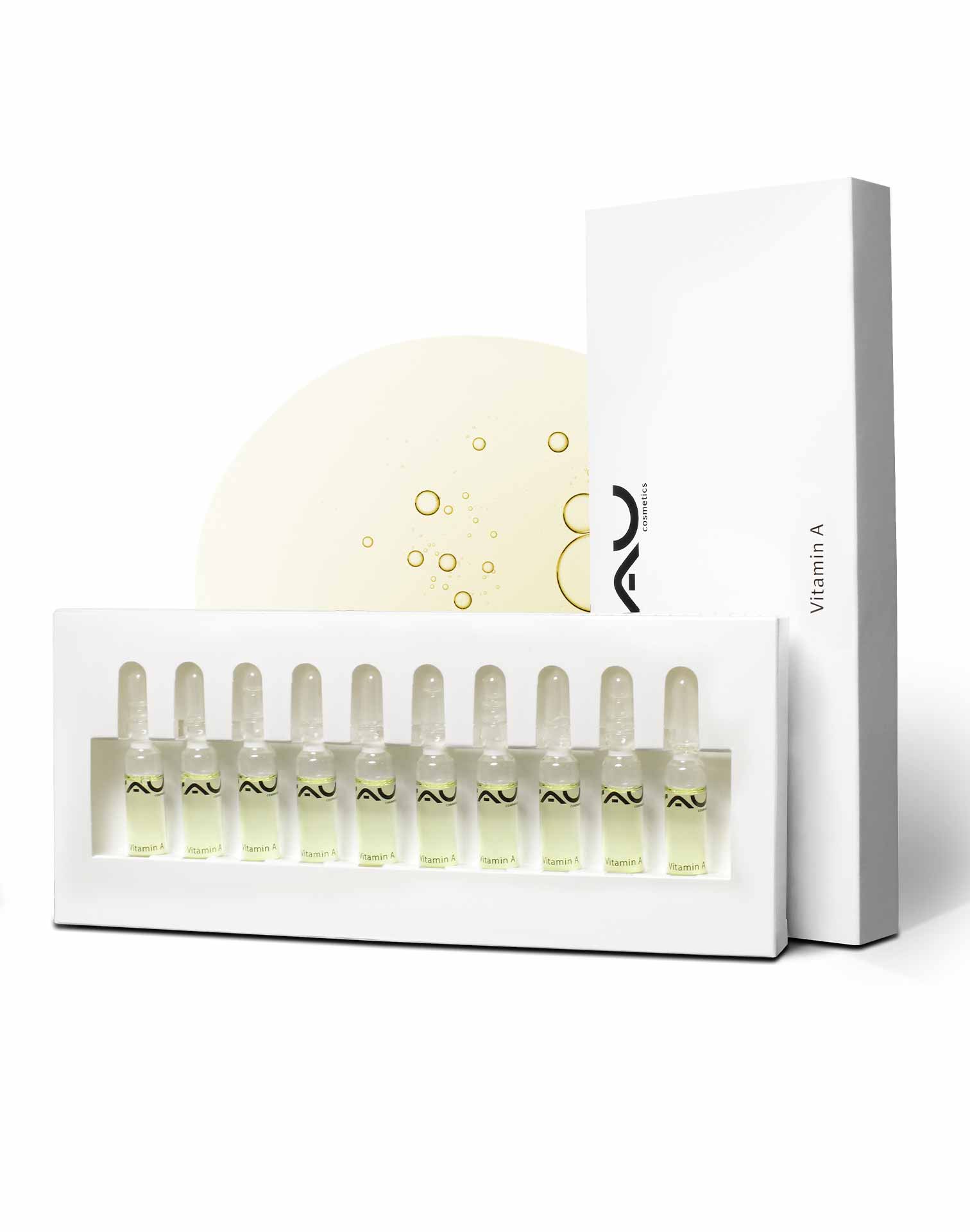  RAU Vitamin A Ampoules 10 x 2 ml - Active Ingredient Complex of Milk Proteins, Ceramids and Panthenol