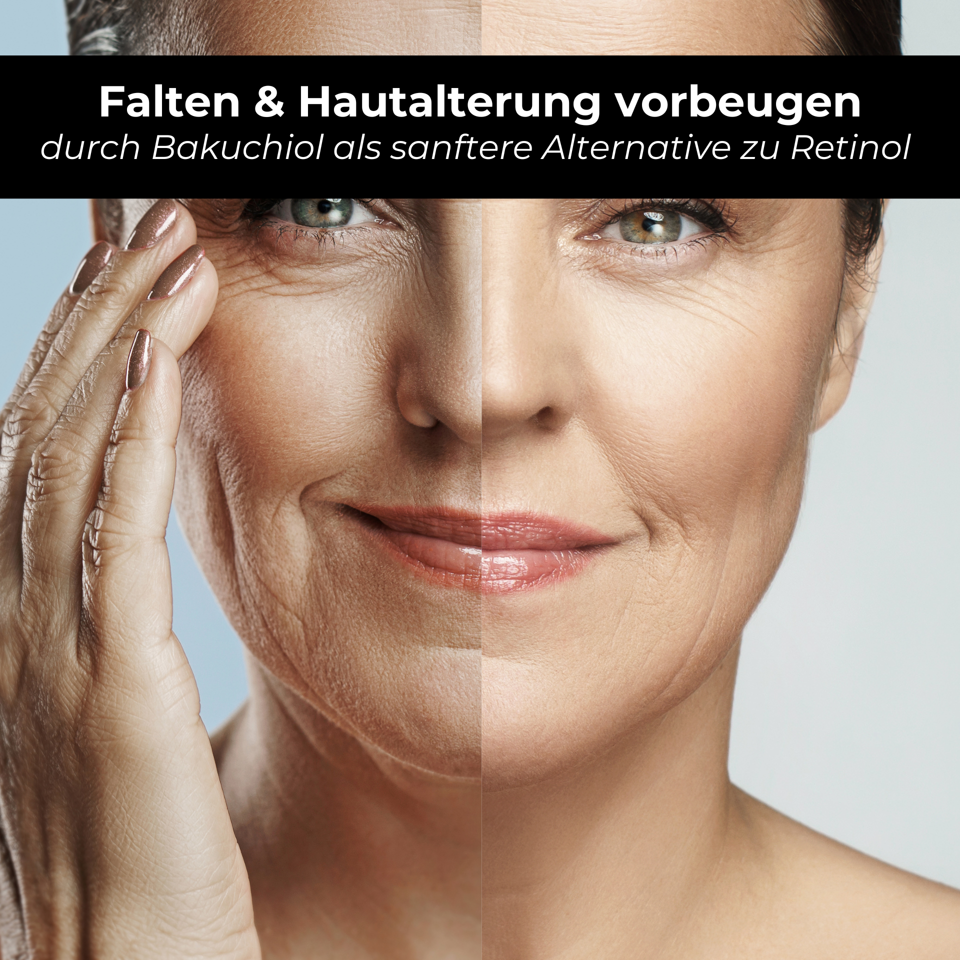 Application of the fluid on the neck to reduce fine lines.