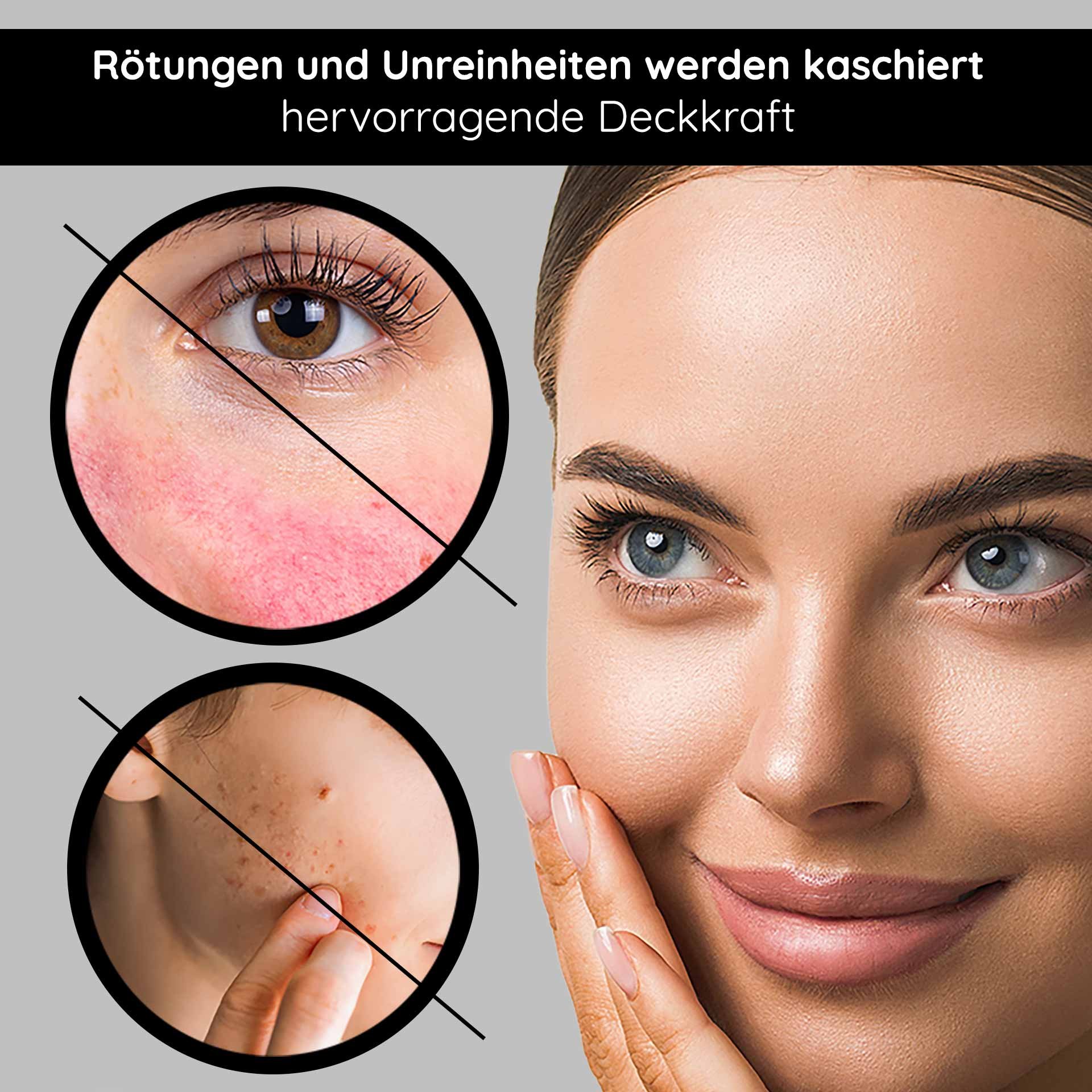 BB Cream Perfect Care von RAU Cosmetics, Gesichtspflege, hervorragende Deckkraft, Rötungen und Unreinheiten kaschiert, Anwendung auf der Haut.