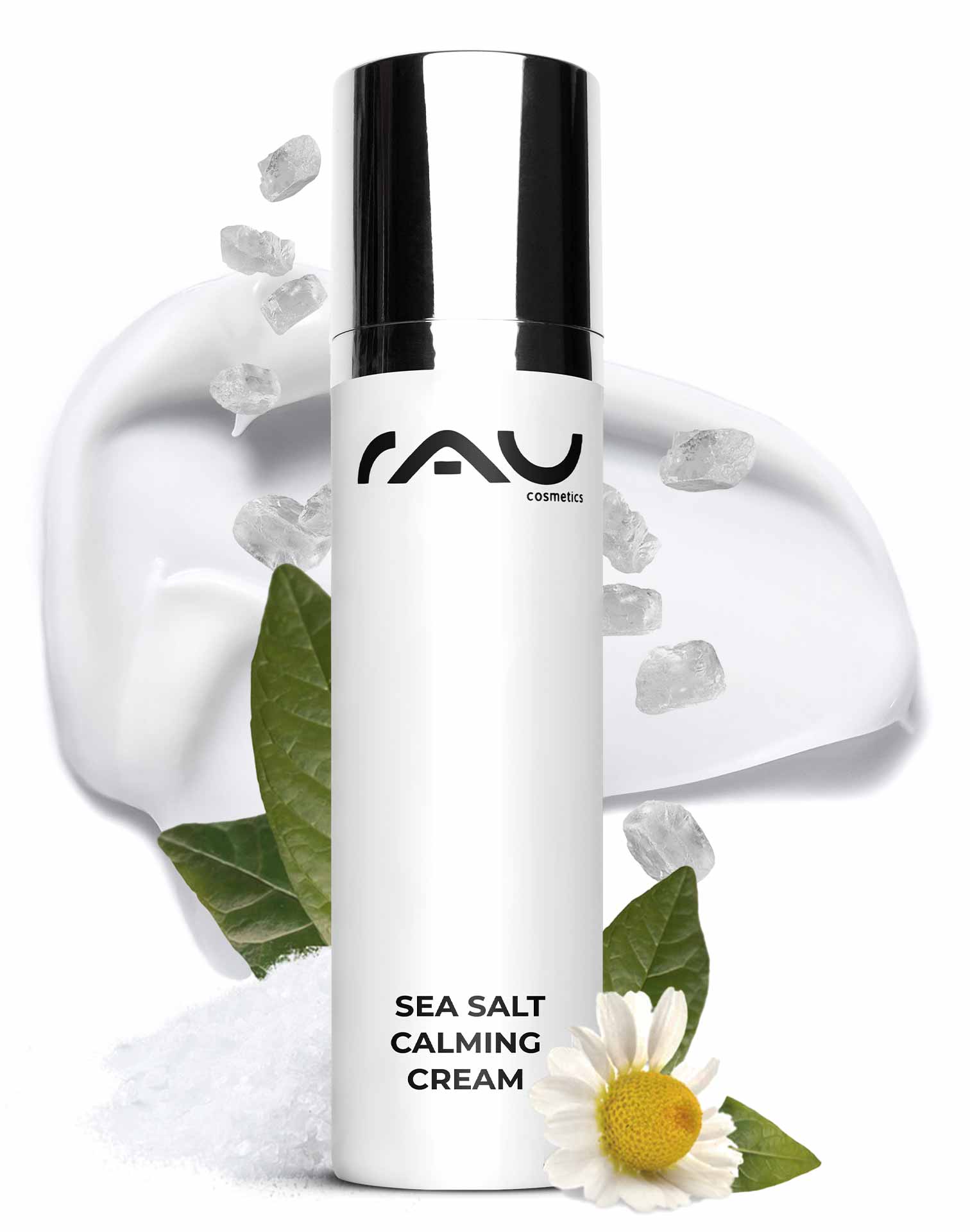 RAU Sea Salt Calming Cream 50 ml - Gentle Face Cream with Valuable Sea Salt and PHA