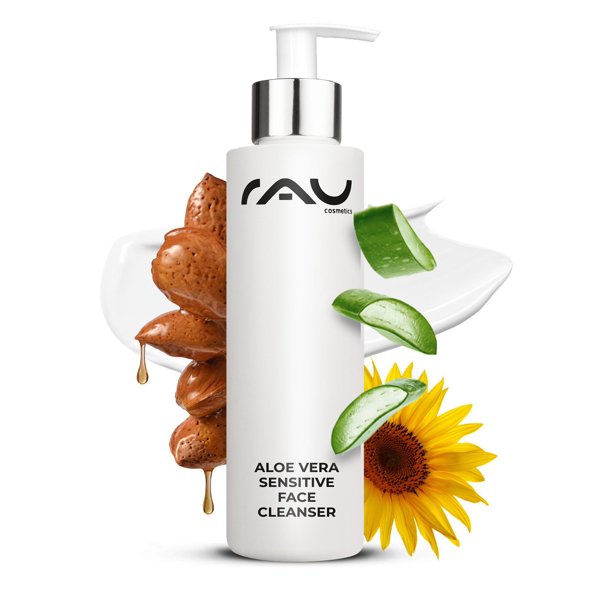 Aloe Vera Sensitive Face Cleanser 200 ml cleanser Bottle, Lotion, Herbal, Herbs, Plant