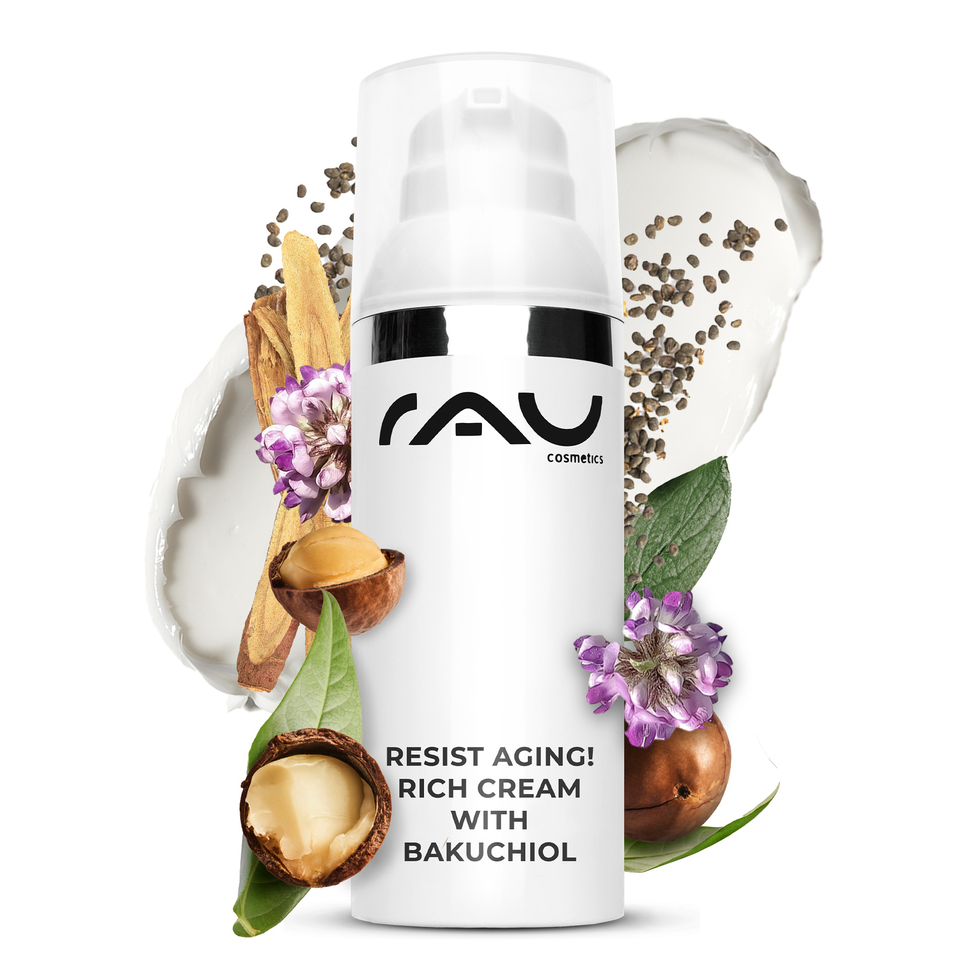 Resist aging! Rich Cream with Bakuchiol 50 ml Night Cream Herbal, Herbs, Plant, Flower