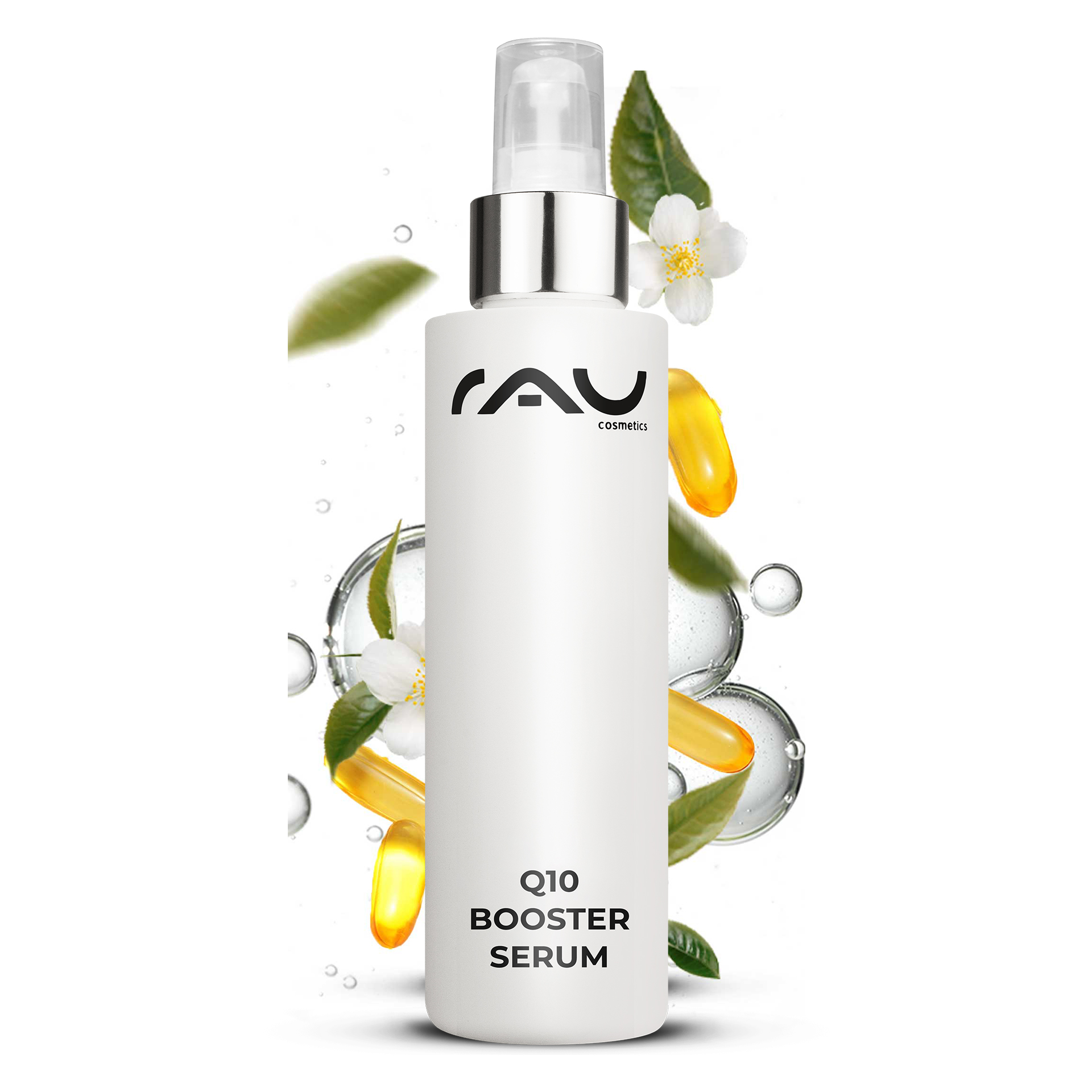 Q10 Booster Serum 100 ml - with hyaluron, Q10 & lecithin Bottle, Cosmetics, Perfume, Lotion