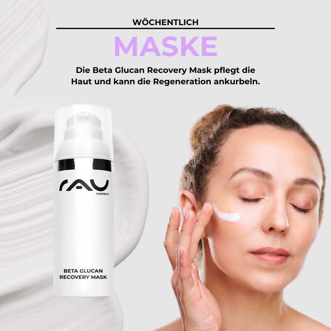 Mascarilla hidratante de la rutina profesional RAU para piel seca.