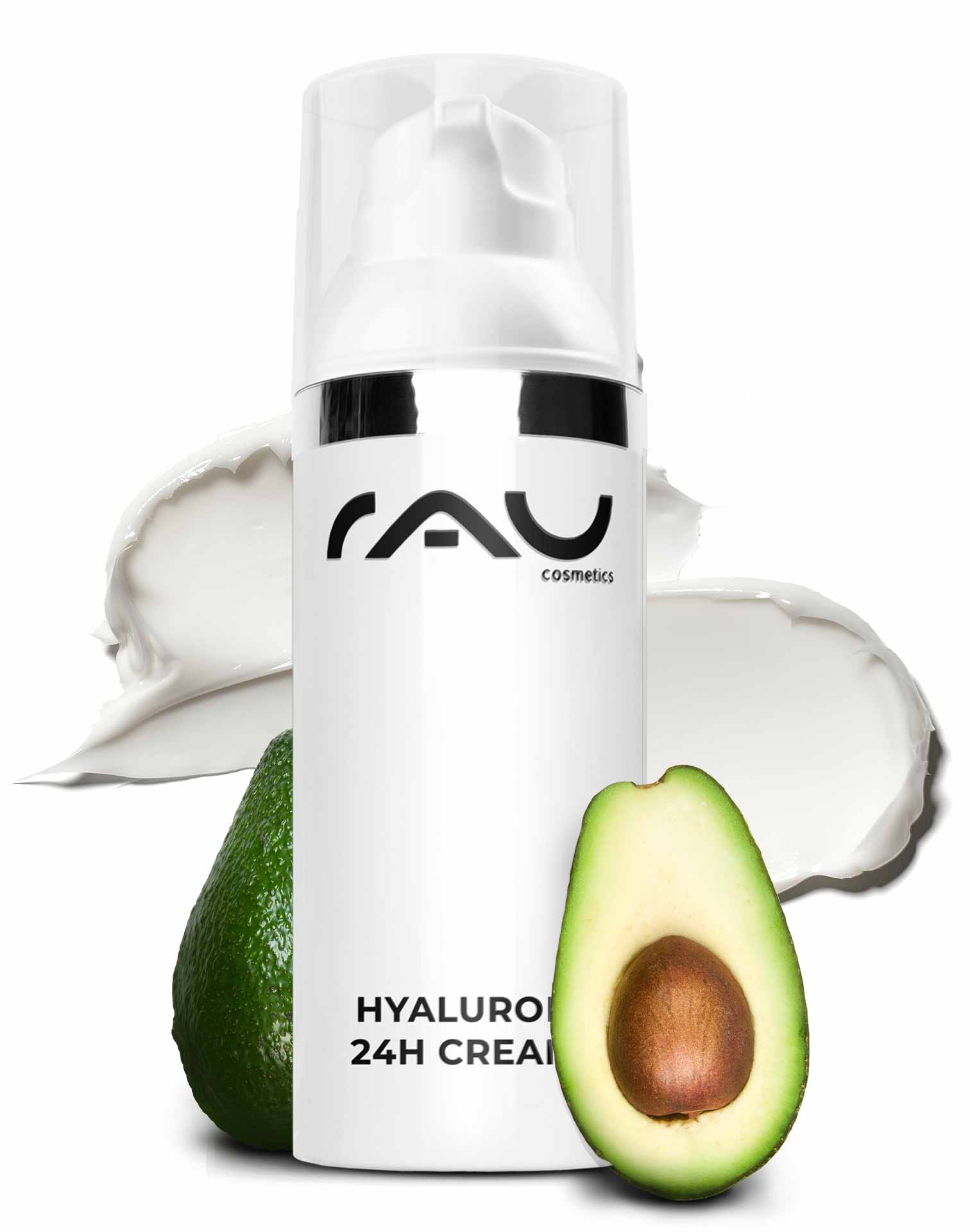 RAU Hyaluron 24h Cream 50 ml - Hyaluronic Acid Cream with Shea Butter & Avocado Oil