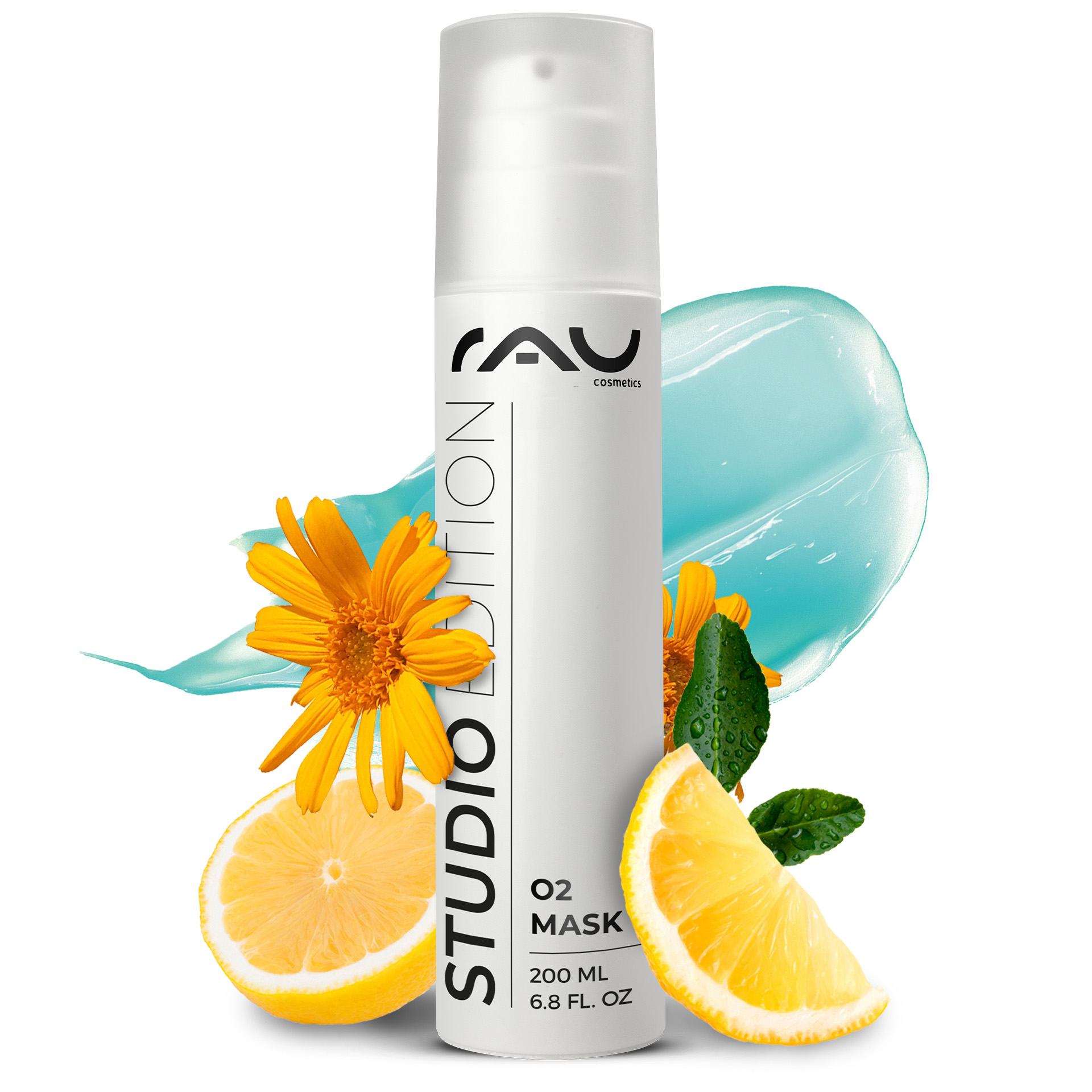 O2 Mask 200 ml mascarilla perfumada con aloe vera y ginkgo Kräuterig, Pflanze, Zitrusfrüchte, Obst, Produzieren