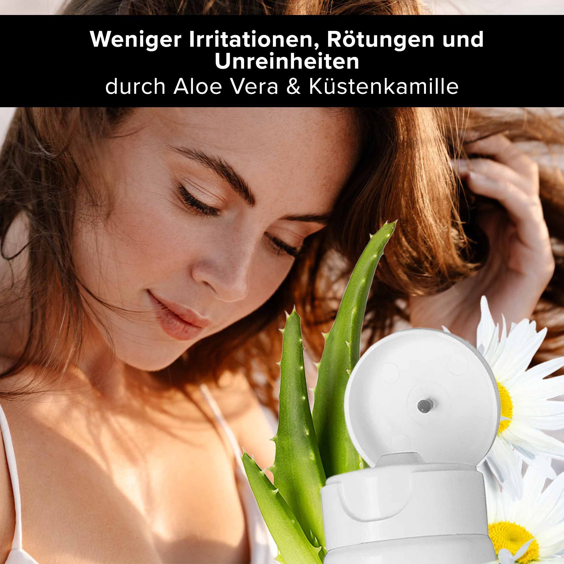 RAU Cosmetics Aloe Vera Face Moisturizer Gel – 75 ml tube with soothing aloe vera and Ectoin® for gentle moisturizing care for sensitive skin.
