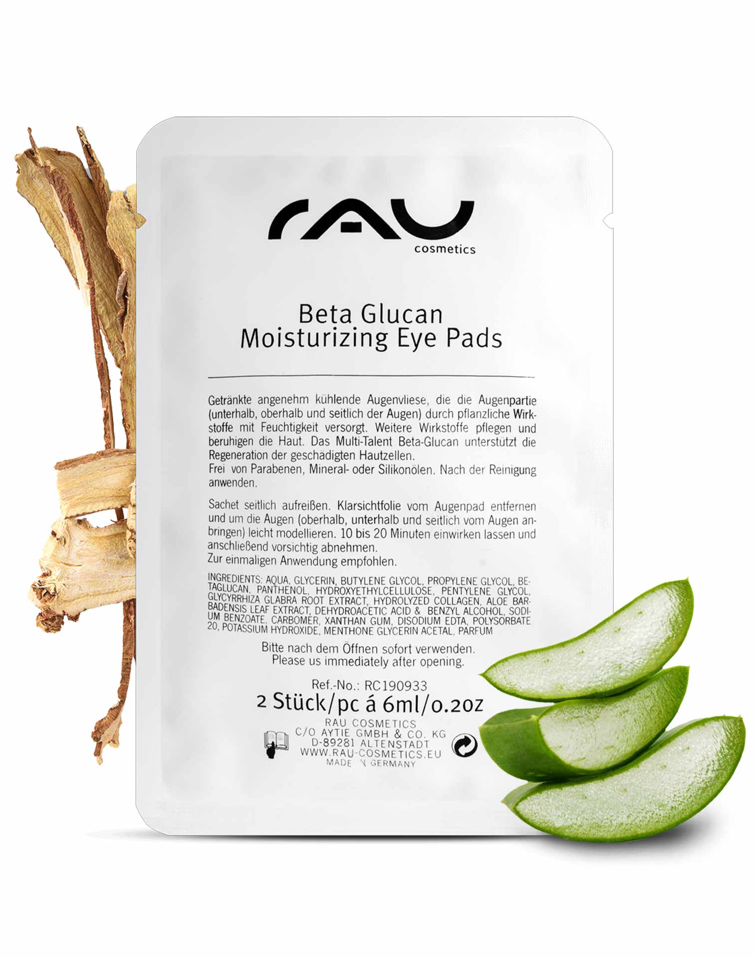 RAU Beta Glucan Moisturizing Eye Pads - Moisturizing & Cooling Eye Pads