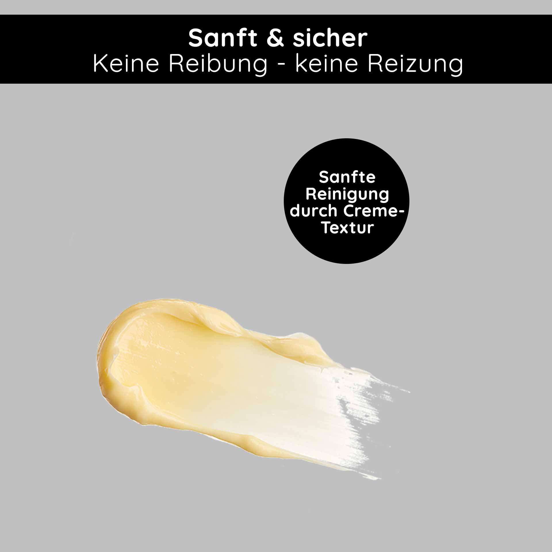 Textura en crema suave del peeling enzimático de girasol de RAU, destaca la limpieza delicada sin irritación, ideal para piel sensible.