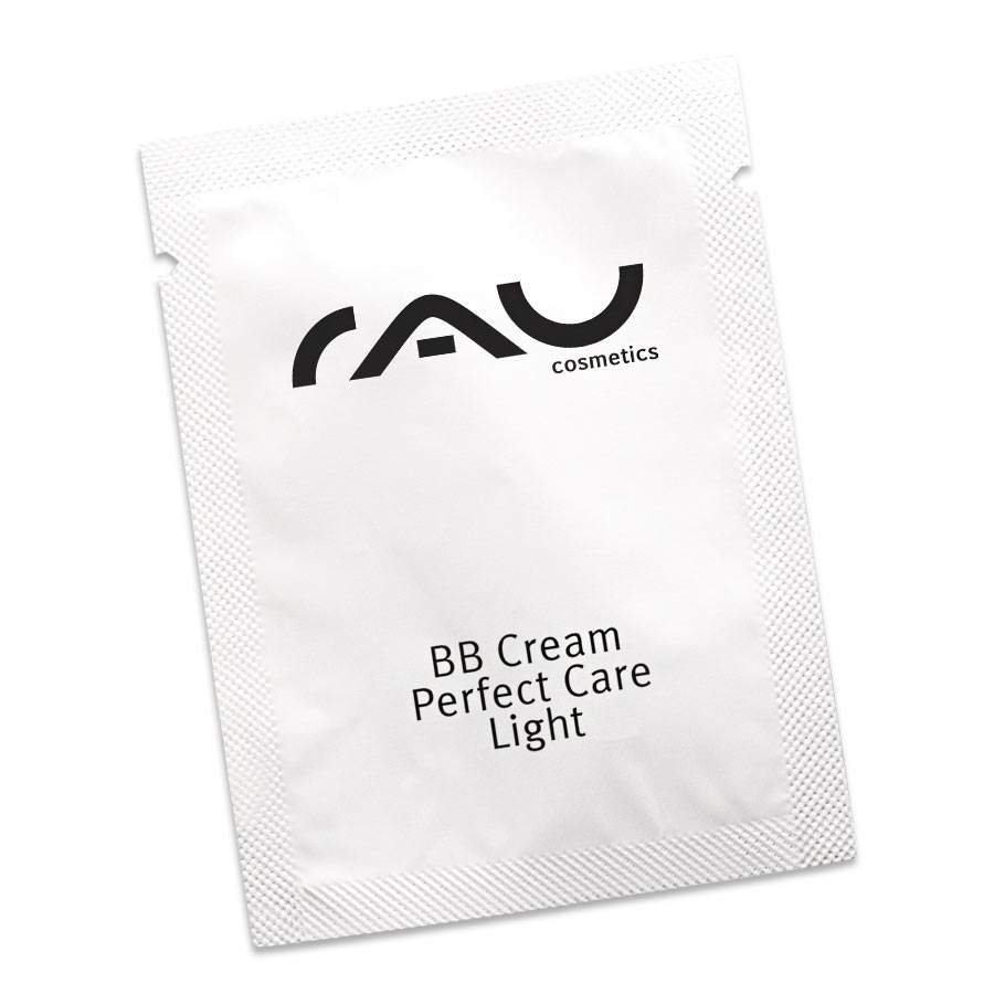RAU BB Cream Perfect Care light 1,5 ml - Make-Up Foundation light skin - SPF - natural make-up - 3in1 - skincare + make-up