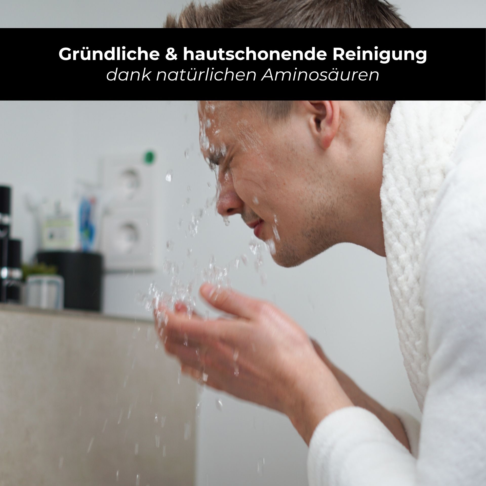 Gentle Gel-to-Milk Cleanser 100 ml  – Mild Cleansing with Nourishing Transformation Person, Washing, Adult, Male, Man