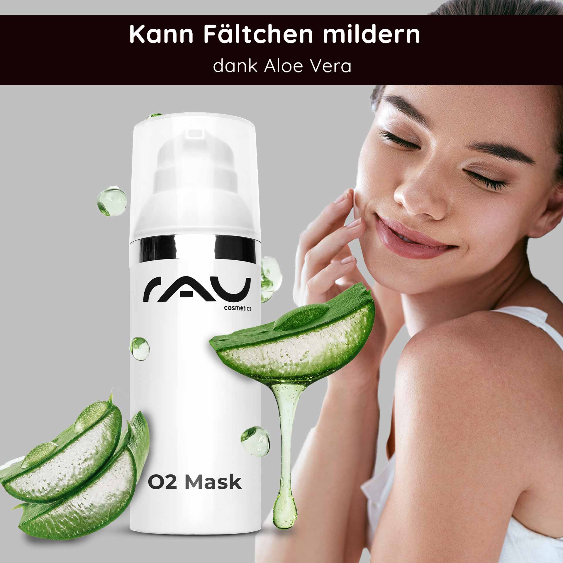 O2 Mask 50 ml Mascarilla con aloe vera, árnica y ginkgo Gesicht, Kopf, Person