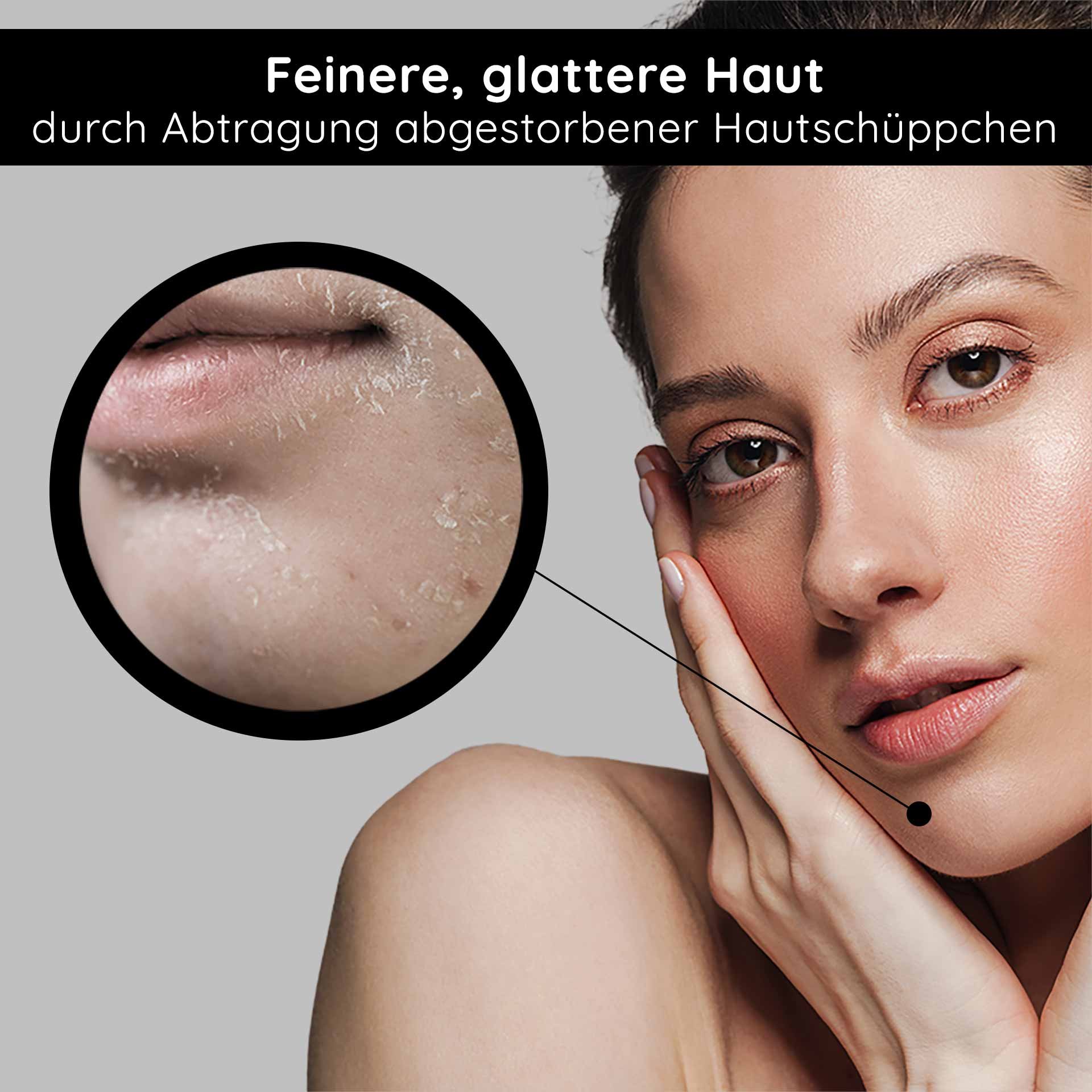 Piel fina y suave mediante el peeling enzimático de girasol de RAU Cosmetics, cuidado facial, exfoliación suave.