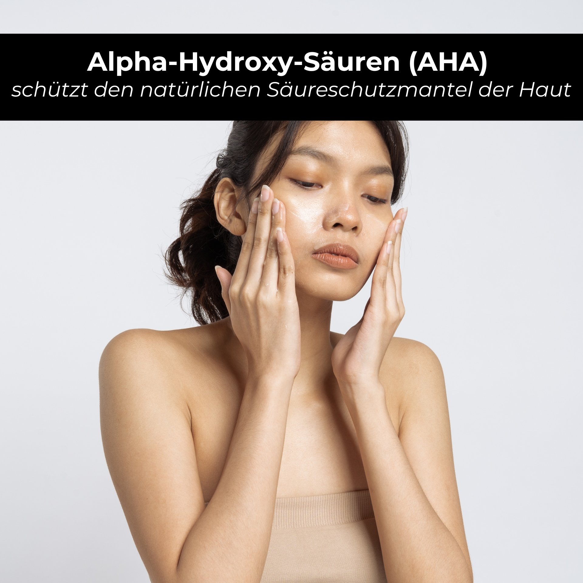 Acid protection mantle: The AHA Tonic supports the natural pH value of the skin and protects against external influences.