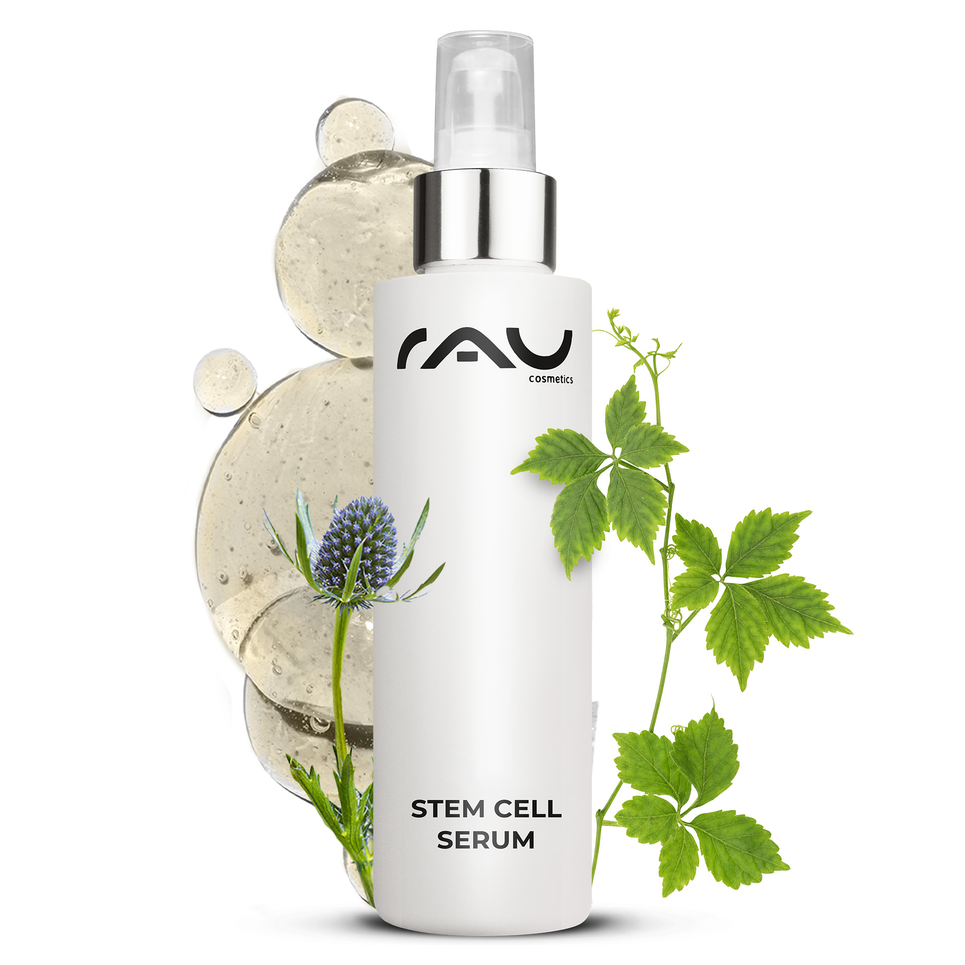 Stem Cell Serum 100 ml Anti-Aging Stem Cell Serum for mature & dry skin Herbal, Herbs, Plant, Bottle, Lotion