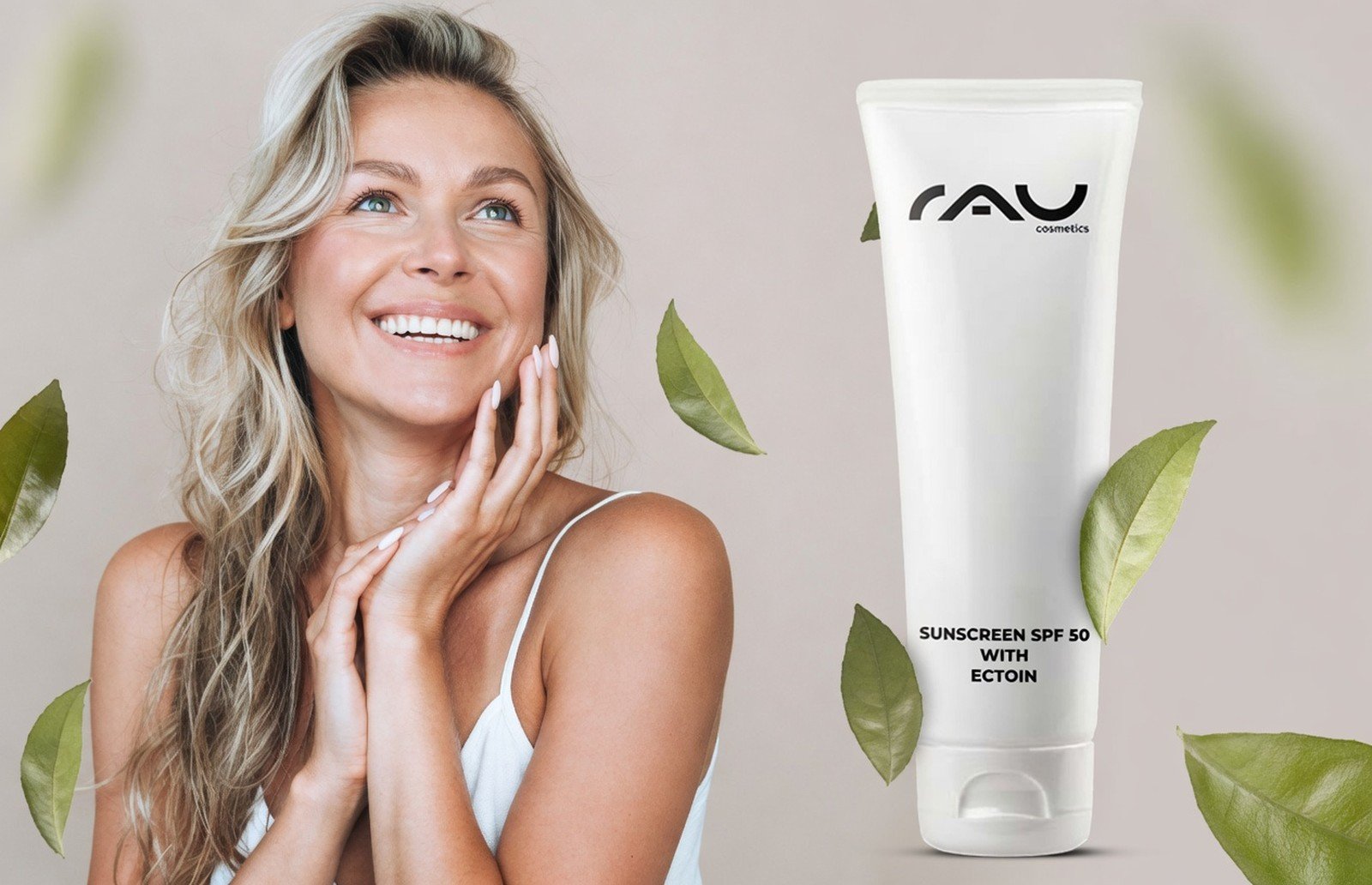 women, skincare, sunscreen, SPF50, tubed_packaging