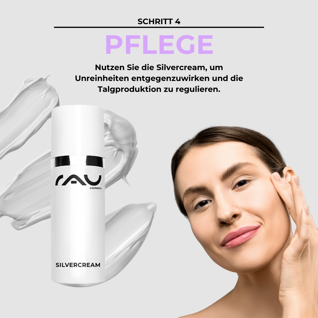 Professional care routine for impure oily skin