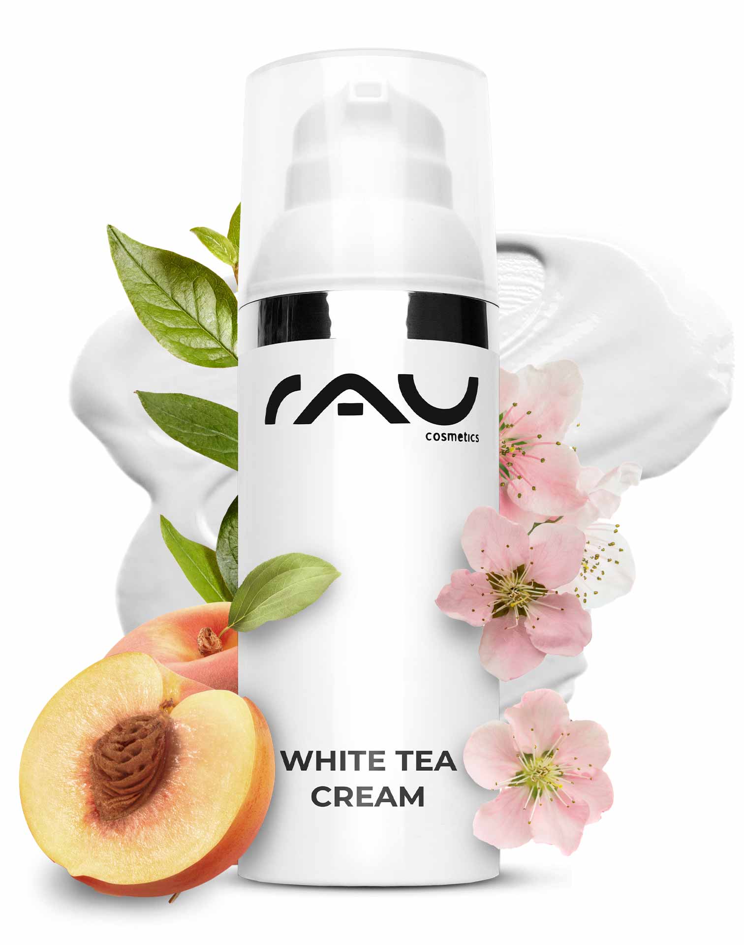 RAU Cosmetics White Tea Cream - 24h moisturizer for dry and blemished skin