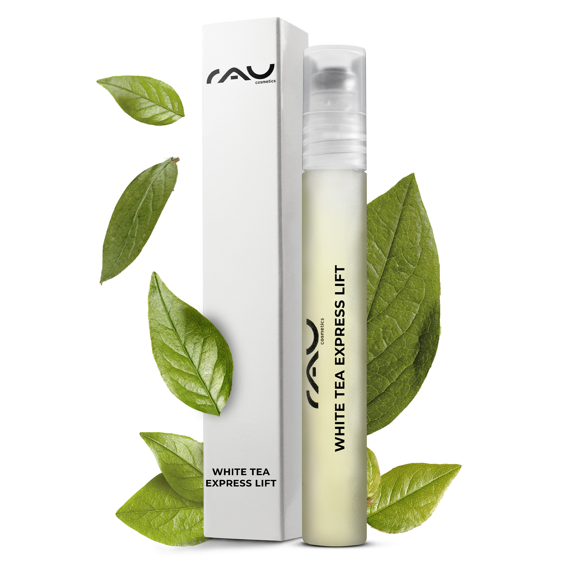 Té Blanco Express Lift Serum Antiedad en Roll-On Kräuterig, Kräuter, Pflanze, Flasche, Blatt