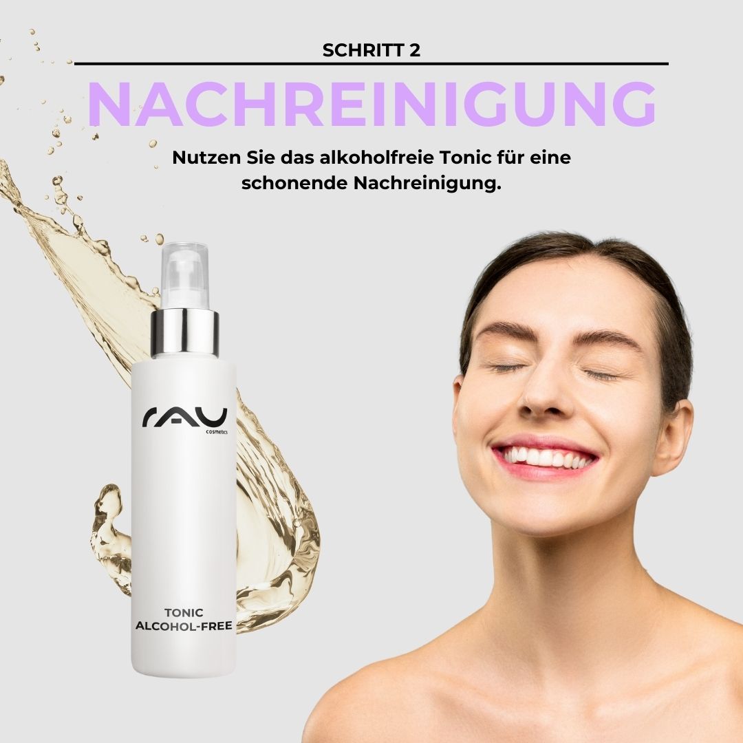 Rutina de cuidados básicos para pieles secas con impurezas Frau mit glatter Haut und sichtbaren Faltenvergrößerungen, die die Wirkung von Hyaluron Ultimative Lifting Gel für Anti-Aging und Feuchtigkeit demonstrieren.