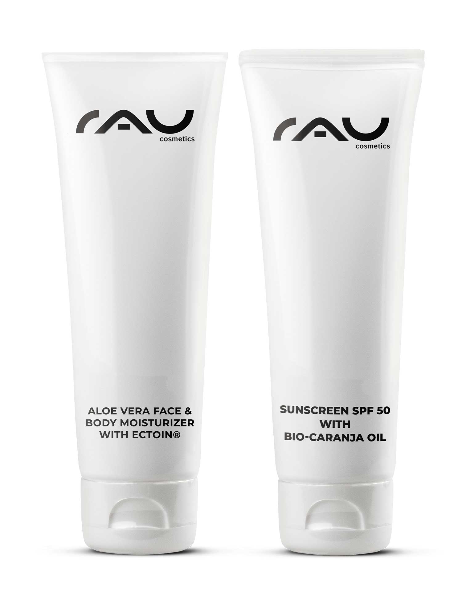 RAU Cosmetics Summer Set: Sunscreen with SPF 50 &amp; Aloe Vera Face &amp; Body After Sun