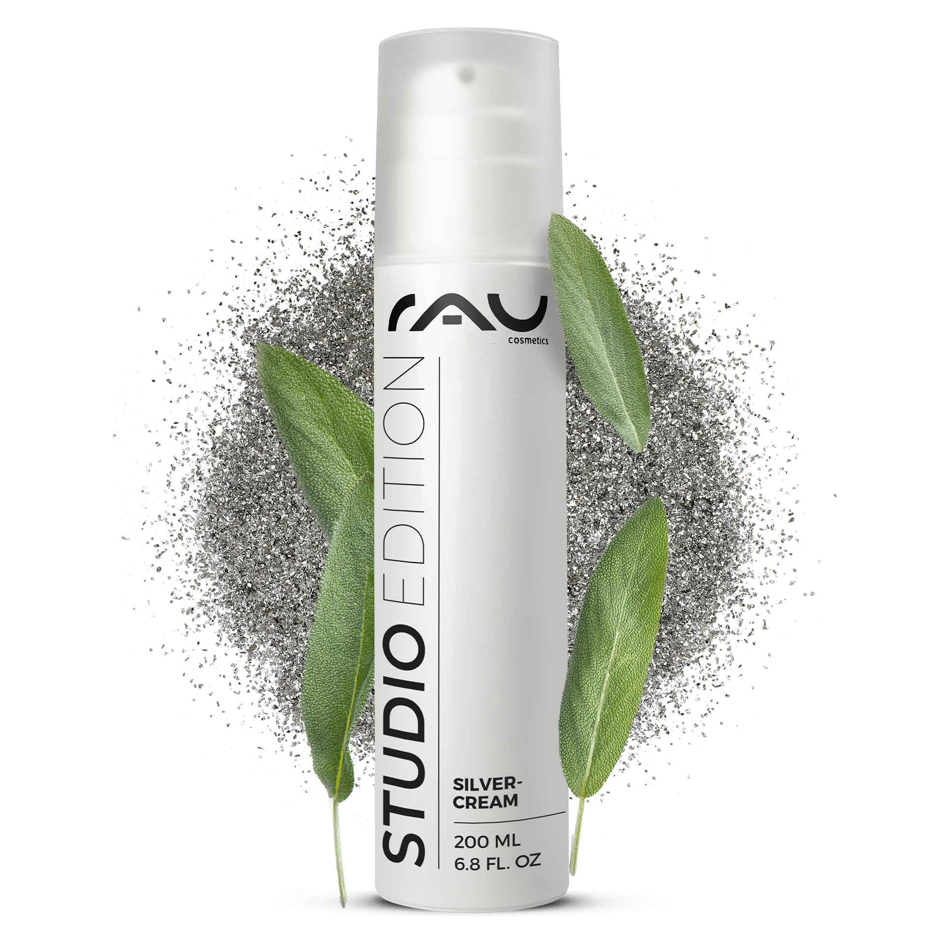 Silvercream 200 ml para pieles impuras con microplata Kräuterig, Kräuter, Pflanze, Flasche