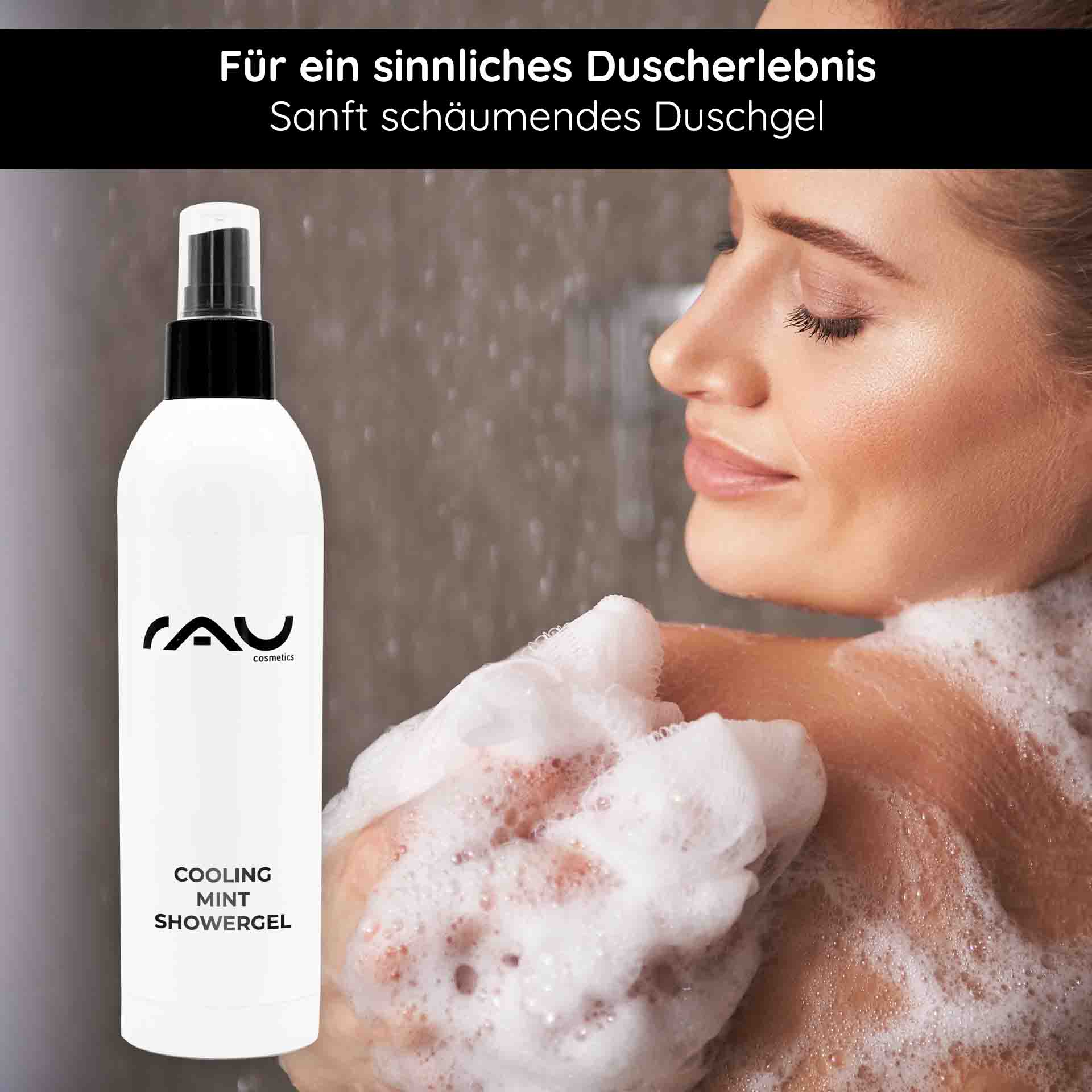 RAU Cooling Mint Showergel 500 ml - Vitalizing Shower Gel with Lotus Blossom Extract