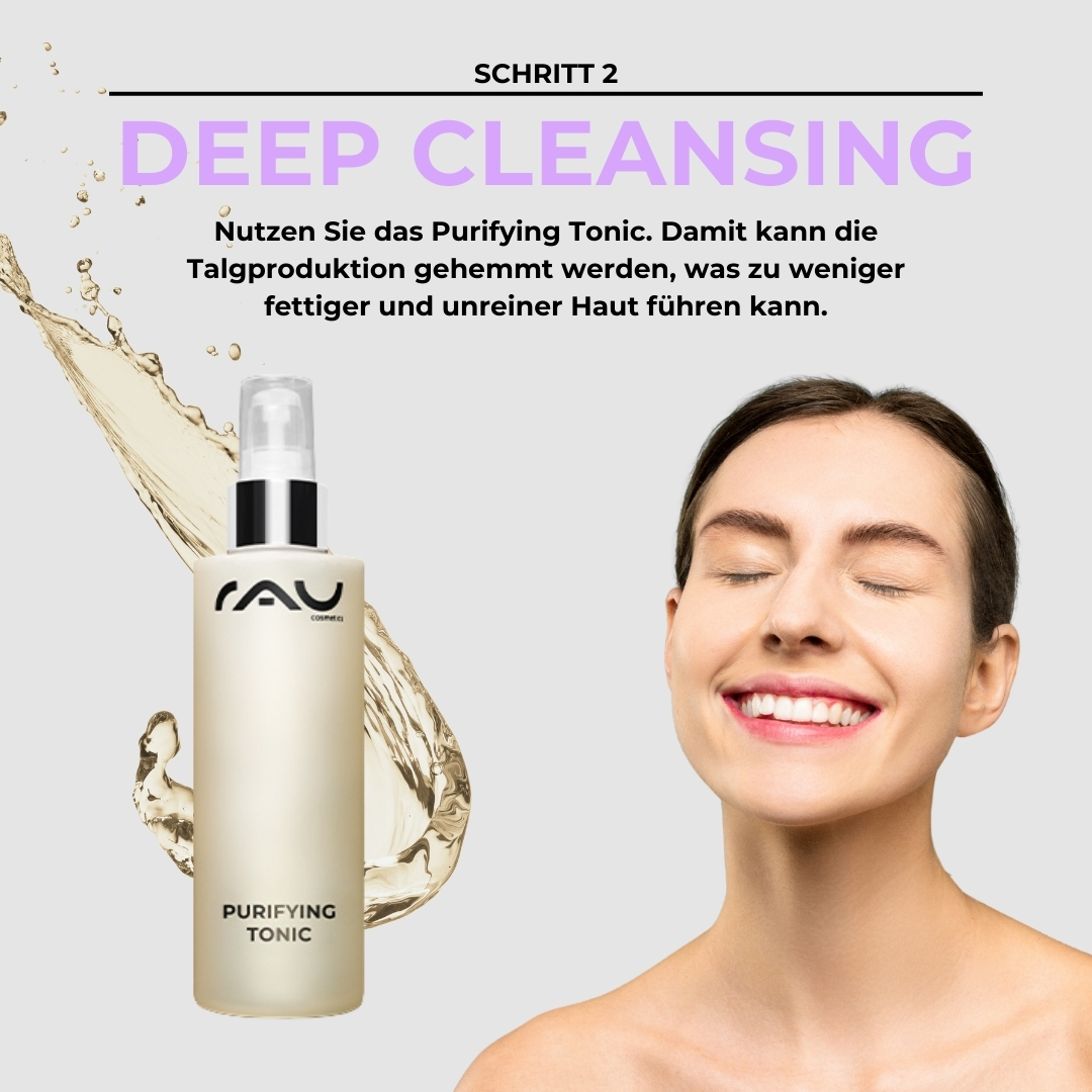 Professional care routine for impure oily skin
